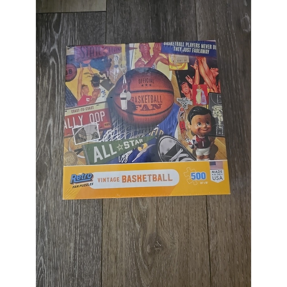 Retro Fan Puzzles NEW You The Fan Basketball 500 Piece Puzzle Sealed